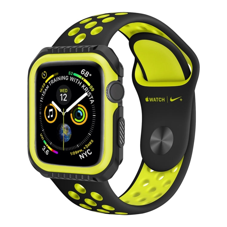 Smart Watch Shockproof Two Color Protective Case for Apple Watch Series 3 42mm(Black Yellow) - Watch Cases by buy2fix | Online Shopping UK | buy2fix