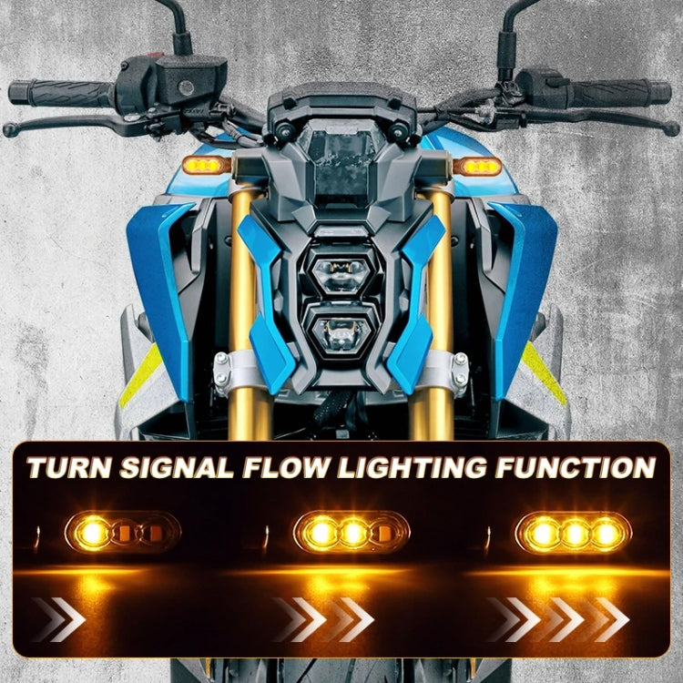 2pcs 12V 3LEDs Motorcycle Mini Water Turn Signal Light (Yellow) - Signal Lights by buy2fix | Online Shopping UK | buy2fix