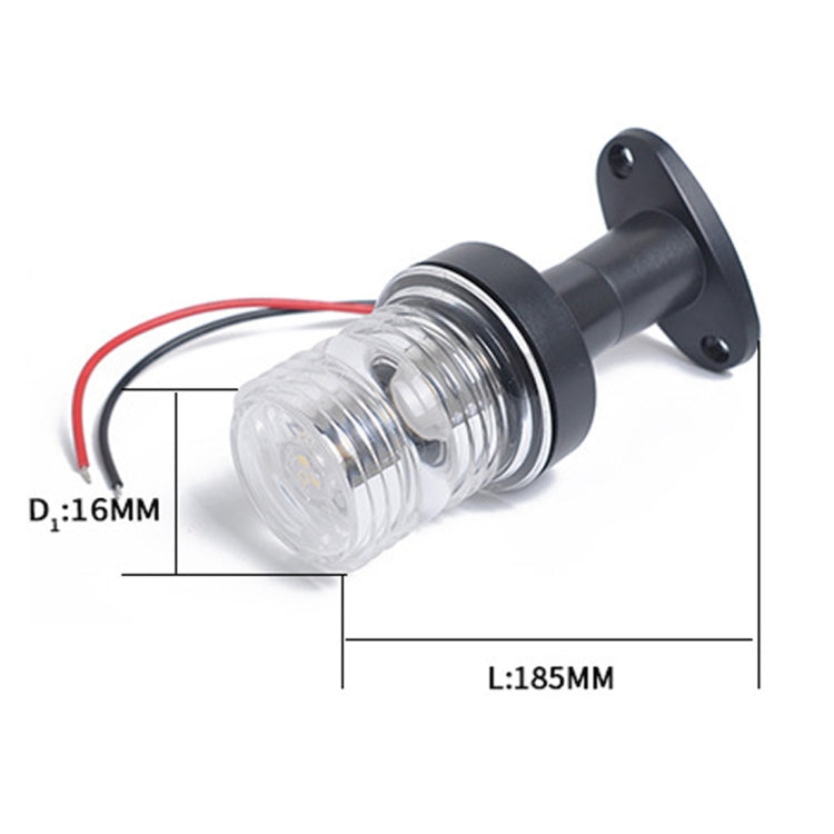 DC 12V 3W Marine Boat Yacht Stern Anchor LED Navigation Pedestal Light All Round 360 Degree White Light - Marine Accessories & Parts by buy2fix | Online Shopping UK | buy2fix