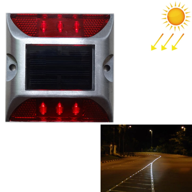 Solar Square Road Stud Light Car Guidance Light Road Deceleration Light, Flashing Bright Version (Red) - Street Lights by buy2fix | Online Shopping UK | buy2fix