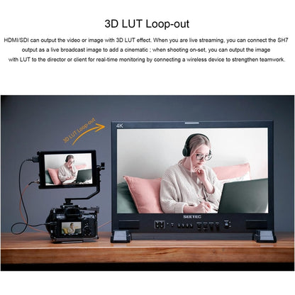 FEELWORLD SH7 7-inch Ultra Bright 2200nit On-camera Monitor SDI HDMI Cross Conversion (Black) - On-camera Monitors by FEELWORLD | Online Shopping UK | buy2fix