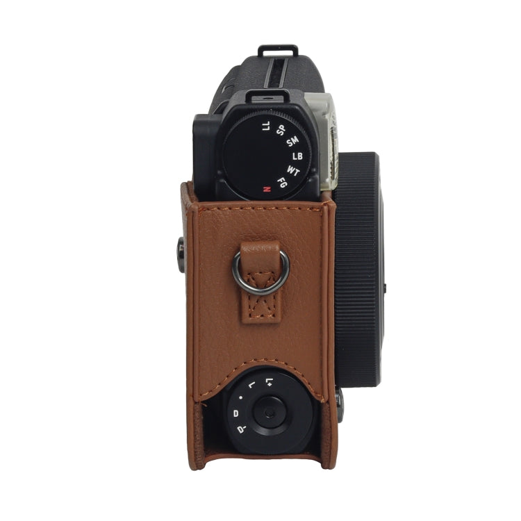 For Fujifilm Instax mini 99 Full Body Camera PU Leather Case Bag with Strap (Brown) - Leather Bag by buy2fix | Online Shopping UK | buy2fix