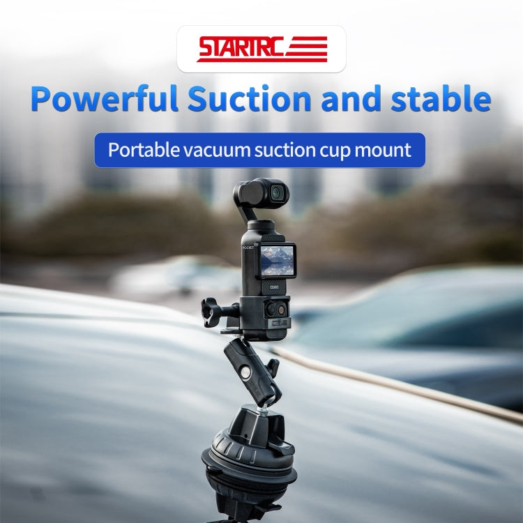 For DJI OSMO Pocket 3 STARTRC Suction Cup Holder Expansion Adapter Bracket (Black) - Mount & Holder by STARTRC | Online Shopping UK | buy2fix