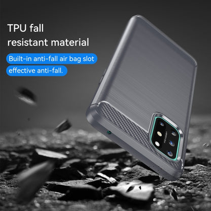 For OnePlus 8T Brushed Texture Carbon Fiber TPU Case (Grey) - OnePlus Cases by buy2fix | Online Shopping UK | buy2fix