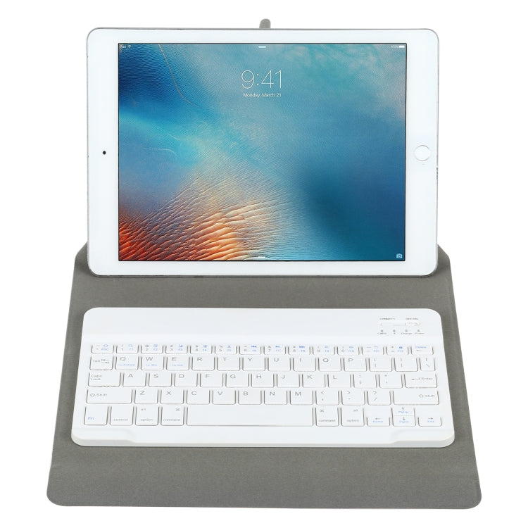 Universal Detachable Bluetooth Keyboard + Leather Tablet Case without Touchpad for iPad 9-10 inch, Specification:White Keyboard(Gold) - Universal by buy2fix | Online Shopping UK | buy2fix