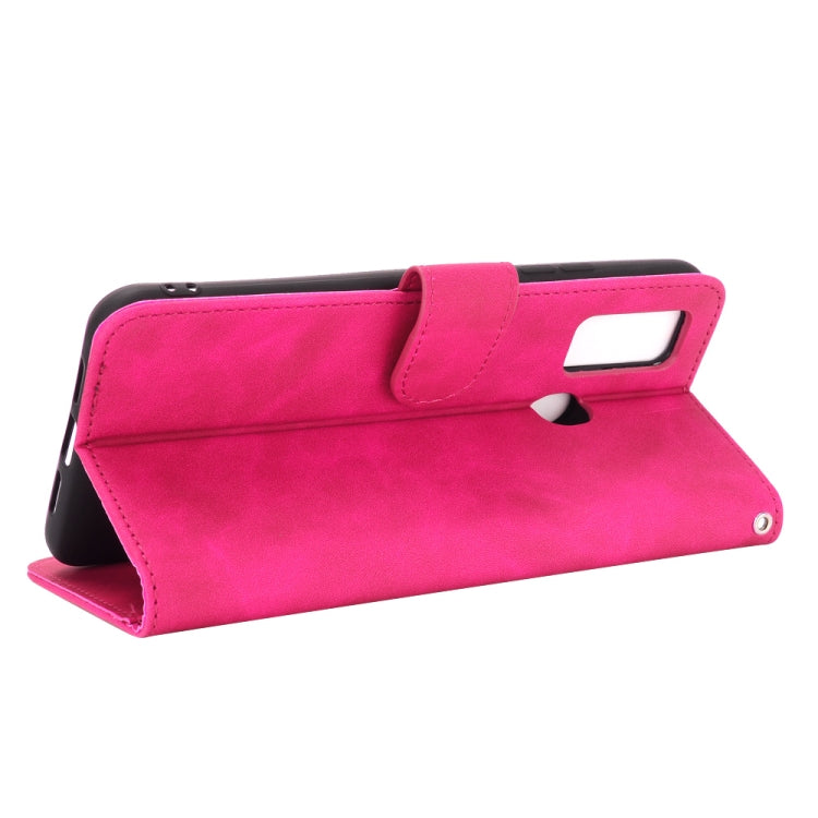 For DOOGEE N30 Solid Color Skin Feel Magnetic Buckle Horizontal Flip Calf Texture PU Leather Case with Holder & Card Slots & Wallet(Rose Red) - More Brand by buy2fix | Online Shopping UK | buy2fix