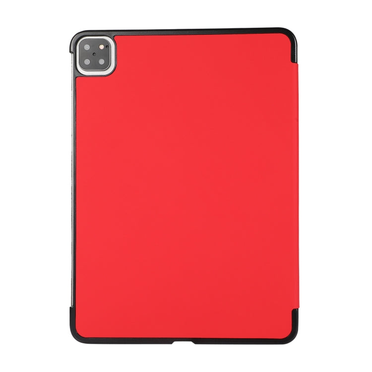 3-folding Skin Texture Horizontal Flip TPU + PU Leather Case with Holder For iPad Air 11 2024 / 2022 / 2020 10.9 (Red) - iPad Air (2022) / (2020) 10.9 Cases by buy2fix | Online Shopping UK | buy2fix