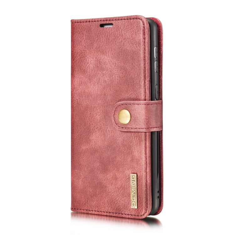 For Samsung Galaxy S21 5G DG.MING Crazy Horse Texture Flip Detachable Magnetic Leather Case with Holder & Card Slots & Wallet(Red) - Galaxy S21 5G Cases by DG.MING | Online Shopping UK | buy2fix