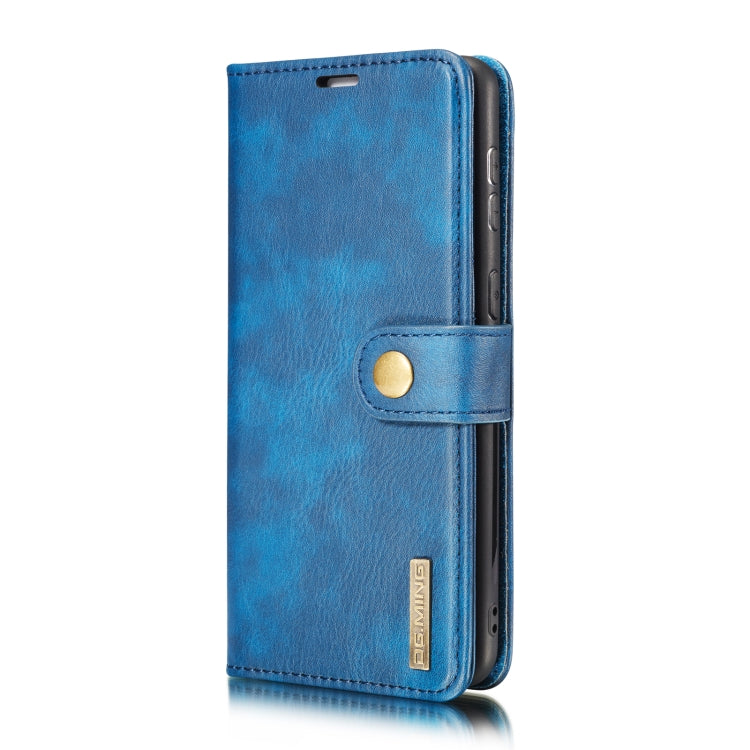 For Samsung Galaxy S21+ 5G DG.MING Crazy Horse Texture Flip Detachable Magnetic Leather Case with Holder & Card Slots & Wallet(Blue) - Galaxy S21+ 5G Cases by DG.MING | Online Shopping UK | buy2fix