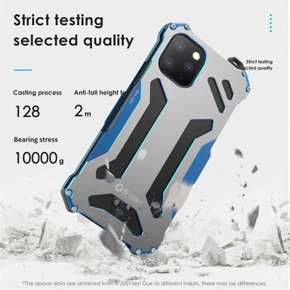 For iPhone 11 Pro R-JUST Shockproof Dustproof Armor Metal Protective Case(Blue) - iPhone 11 Pro Cases by R-JUST | Online Shopping UK | buy2fix