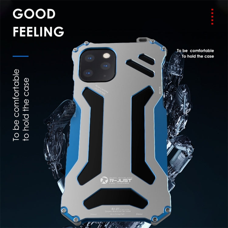 For iPhone 11 Pro R-JUST Shockproof Dustproof Armor Metal Protective Case(Blue) - iPhone 11 Pro Cases by R-JUST | Online Shopping UK | buy2fix