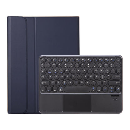 YA102B-A Detachable Lambskin Texture Round Keycap Bluetooth Keyboard Leather Tablet Case with Touch Control & Pen Slot & Stand For iPad 10.2 (2020) & (2019) / Air 3 10.5 inch / Pro 10.5 inch(Dark Blue) - Universal by buy2fix | Online Shopping UK | buy2fix