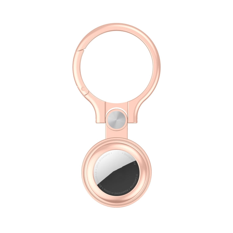 Shockproof Anti-scratch Full Metal Case Cover with Keychain Ring Loop For AirTag(Rose Gold) - Key Chain Series by MOMAX | Online Shopping UK | buy2fix