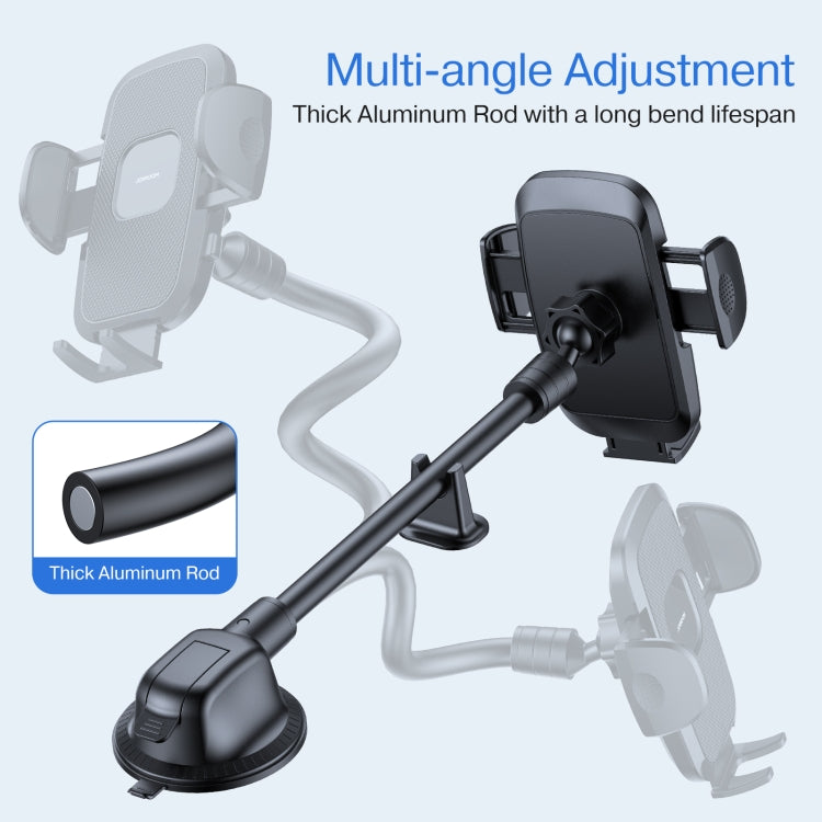 JOYROOM JR-ZS259 360 Degree Rotation Mechanical Car Holder, Style: Long Arm Sucker(Black) - Car Holders by JOYROOM | Online Shopping UK | buy2fix