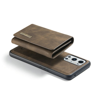 For OnePlus 9 Pro DG.MING M1 Series 3-Fold Multi Card Wallet  Back Cover Shockproof Case with Holder Function(Coffee) -  by DG.MING | Online Shopping UK | buy2fix