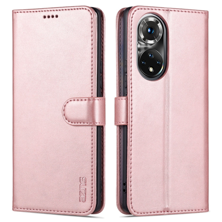 For Honor 50 AZNS Skin Feel Calf Texture Horizontal Flip Leather Case with Card Slots & Holder & Wallet(Rose Gold) - Honor Cases by AZNS | Online Shopping UK | buy2fix