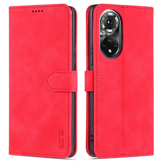 For Honor 50 AZNS Skin Feel Calf Texture Horizontal Flip Leather Case with Card Slots & Holder & Wallet(Red) - Honor Cases by AZNS | Online Shopping UK | buy2fix