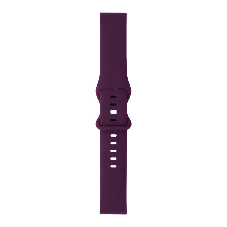 For Huawei Watch GT 2 42mm 8-buckle Silicone Watch Band(Dark Purple) - Watch Bands by buy2fix | Online Shopping UK | buy2fix