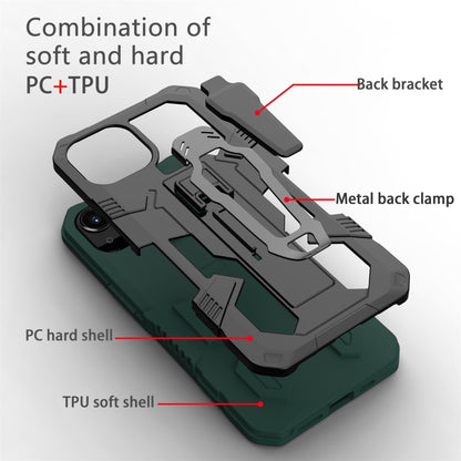 For iPhone 13 Machine Armor Warrior Shockproof PC + TPU Protective Case(Green) - iPhone 13 Cases by buy2fix | Online Shopping UK | buy2fix