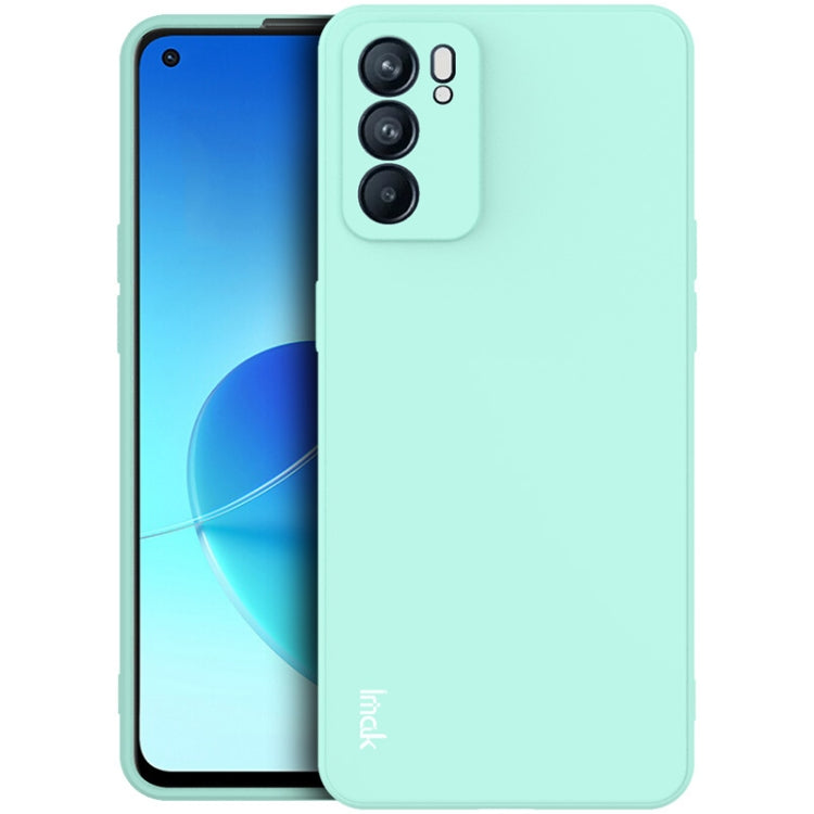 For OPPO Reno6 5G IMAK UC-4 Series Straight Edge TPU Soft Protective Case(Light Cyan) - OPPO Cases by imak | Online Shopping UK | buy2fix