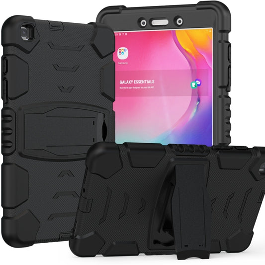 For Samsung Galaxy Tab A8.0 2019 T290 3-Layer Protection Screen Frame + PC + Silicone Shockproof Combination Case with Holder(Black+Black) - Other Galaxy Tab PC by buy2fix | Online Shopping UK | buy2fix