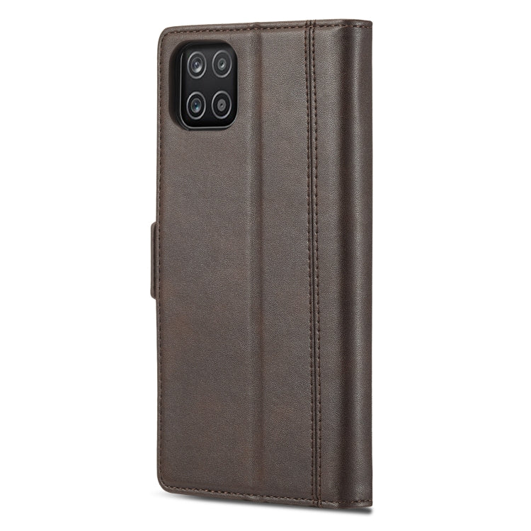 For Samsung Galaxy A22 5G LC.IMEEKE Magnetic Buckle PU + TPU Horizontal Flip Leather Case with Holder & Card Slots & Wallet(Coffee) - Galaxy Phone Cases by LC.IMEEKE | Online Shopping UK | buy2fix