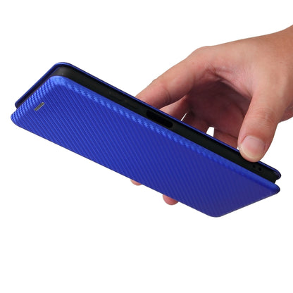 For Blackview A100 Carbon Fiber Texture Horizontal Flip TPU + PC + PU Leather Case with Card Slot(Blue) - More Brand by buy2fix | Online Shopping UK | buy2fix