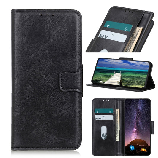 For OPPO A16 Mirren Crazy Horse Texture Horizontal Flip Leather Case with Holder & Card Slots & Wallet(Black) - OPPO Cases by buy2fix | Online Shopping UK | buy2fix