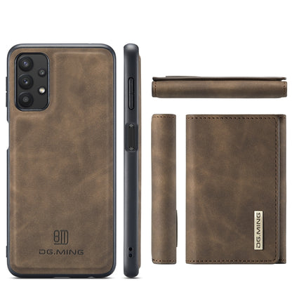 For Samsung Galaxy A32 5G DG.MING M1 Series 3-Fold Multi Card Wallet  Back Cover Shockproof Case with Holder Function(Coffee) - Galaxy Phone Cases by DG.MING | Online Shopping UK | buy2fix