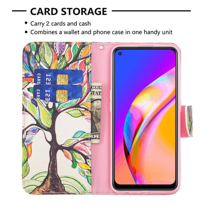 For OPPO A94 5G / Reno5 Z 5G / F19 Pro+ Colored Drawing Pattern Horizontal Flip Leather Case with Holder & Card Slots & Wallet(Tree Life) - OPPO Cases by buy2fix | Online Shopping UK | buy2fix