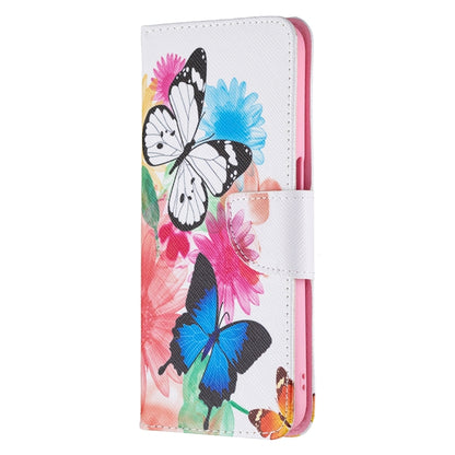 For OPPO Realme 8 5G / Realme V13 Colored Drawing Pattern Horizontal Flip Leather Case with Holder & Card Slots & Wallet(Butterflies) - Realme Cases by buy2fix | Online Shopping UK | buy2fix