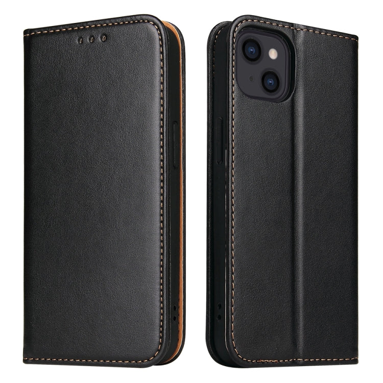 For iPhone 13 mini Fierre Shann PU Leather Texture Horizontal Flip Leather Case with Holder & Card Slots & Wallet (Black) - iPhone 13 mini Cases by FIERRE SHANN | Online Shopping UK | buy2fix