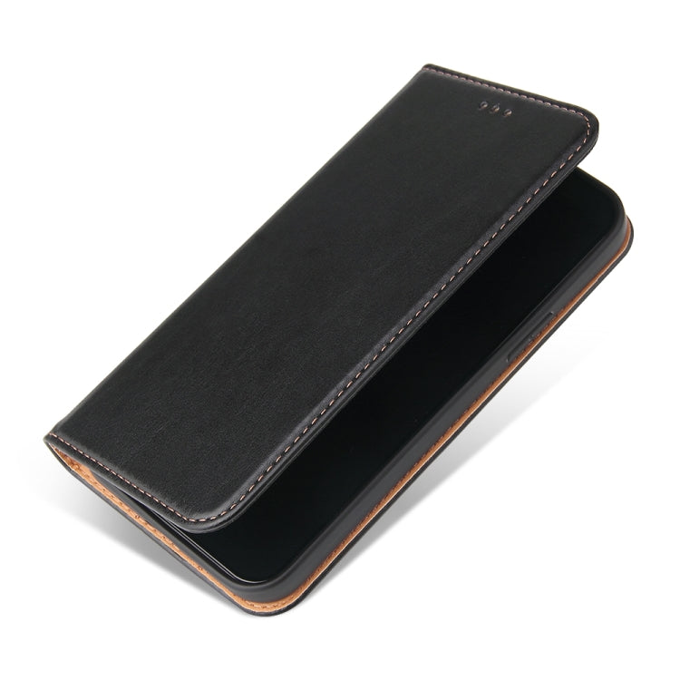 For iPhone 13 Fierre Shann PU Leather Texture Horizontal Flip Leather Case with Holder & Card Slots & Wallet(Black) - iPhone 13 Cases by FIERRE SHANN | Online Shopping UK | buy2fix