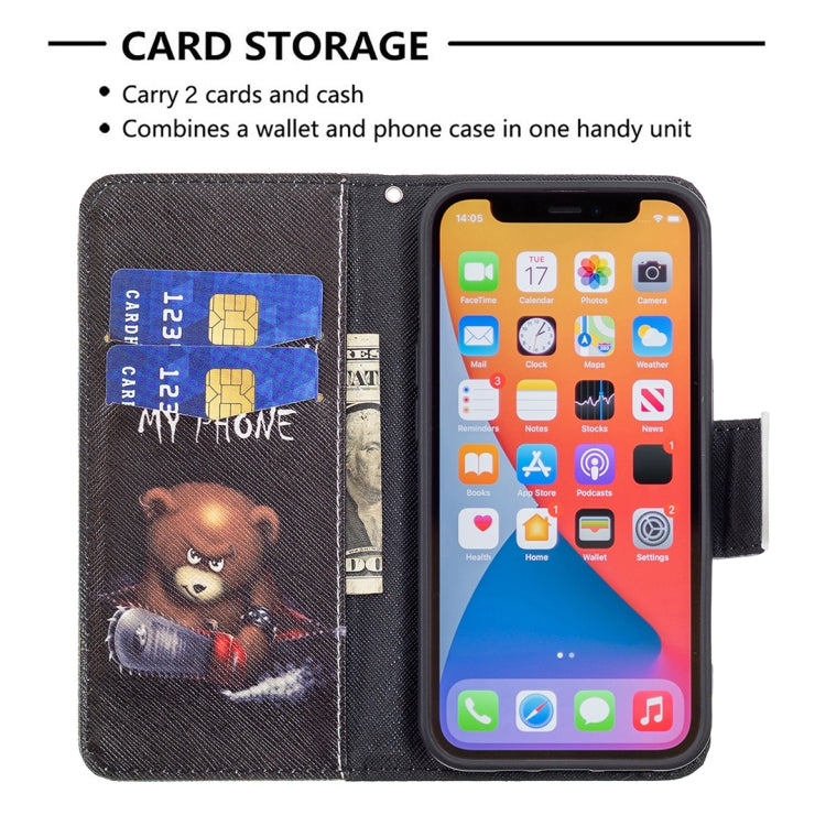 For iPhone 13 Pro Max Colored Drawing Pattern Horizontal Flip Leather Case with Holder & Card Slots & Wallet (Bear) - iPhone 13 Pro Max Cases by buy2fix | Online Shopping UK | buy2fix