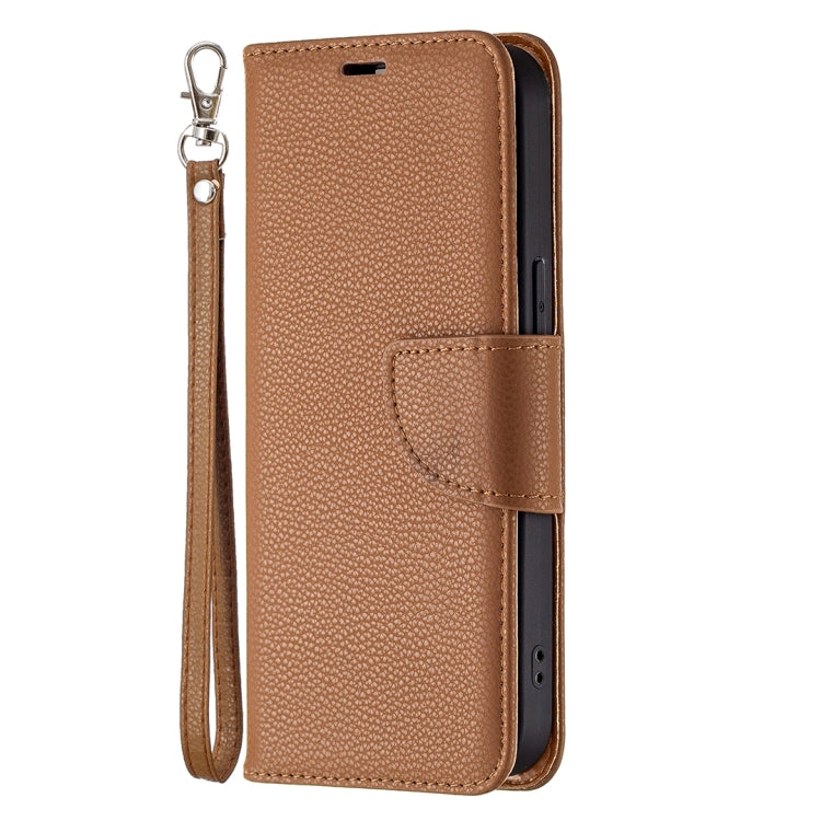 For iPhone 13 Pro Max Litchi Texture Pure Color Horizontal Flip Leather Case with Holder & Card Slots & Wallet & Lanyard (Brown) - iPhone 13 Pro Max Cases by buy2fix | Online Shopping UK | buy2fix