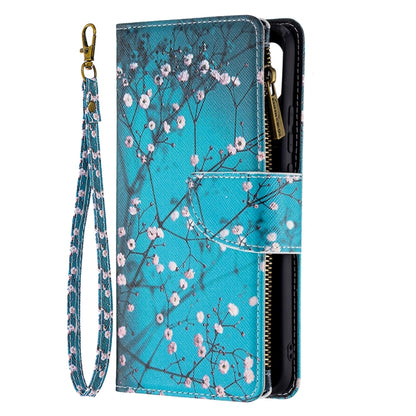 For OPPO A15 Colored Drawing Pattern Zipper Horizontal Flip Leather Case with Holder & Card Slots & Wallet(Plum Blossom) - OPPO Cases by buy2fix | Online Shopping UK | buy2fix