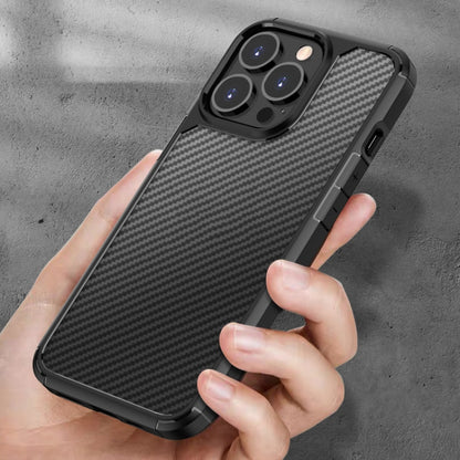 For iPhone 13 mini Pioneer Carbon Fiber Texture Shockproof TPU + PC Case (Black) - iPhone 13 mini Cases by buy2fix | Online Shopping UK | buy2fix