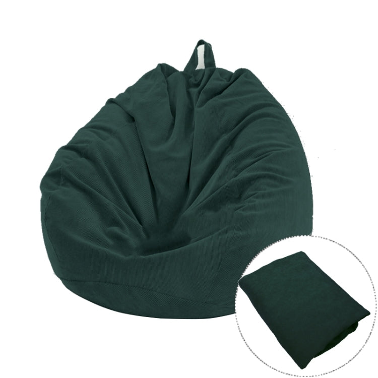 Corduroy Lazy Bean Bag Chair Sofa Cover, Size:85x110cm(Dark Green) - Sofa Covers & Chair Covers by buy2fix | Online Shopping UK | buy2fix