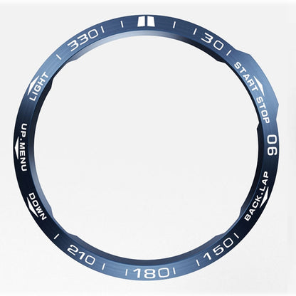 For Garmin Fenix 6X/6X Pro/6X Sapphire Smart Watch Steel Bezel Ring, A Version(Blue Ring White Letter) - Watch Cases by buy2fix | Online Shopping UK | buy2fix