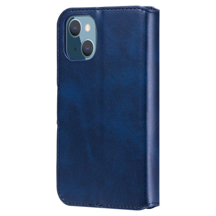 For iPhone 13 mini Classic Calf Texture PU + TPU Horizontal Flip Leather Case with Holder & Card Slots & Wallet (Blue) - iPhone 13 mini Cases by buy2fix | Online Shopping UK | buy2fix