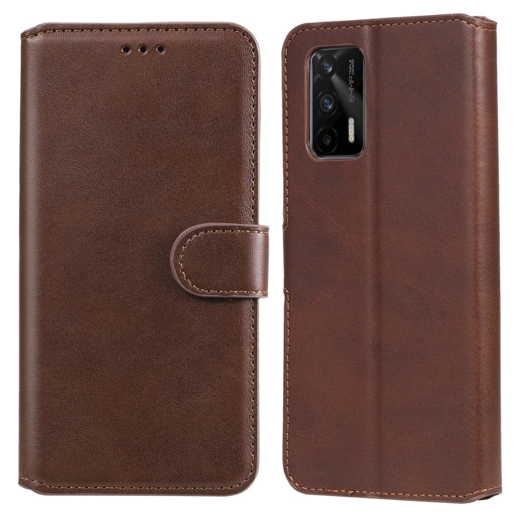 Classic Calf Texture PU + TPU Horizontal Flip Leather Case with Holder & Card Slots & Wallet For OPPO Realme GT 5G(Brown) - Realme Cases by buy2fix | Online Shopping UK | buy2fix