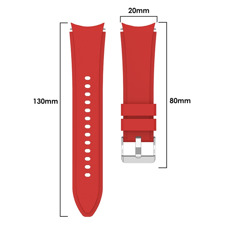 For Samsung Galaxy Watch4 44mm Silicone Watch Band(Red) - Watch Bands by buy2fix | Online Shopping UK | buy2fix