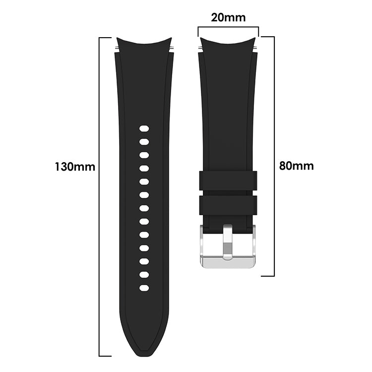 For Samsung Galaxy Watch4 Classic 46mm Silicone Watch Band(Black) - Watch Bands by buy2fix | Online Shopping UK | buy2fix