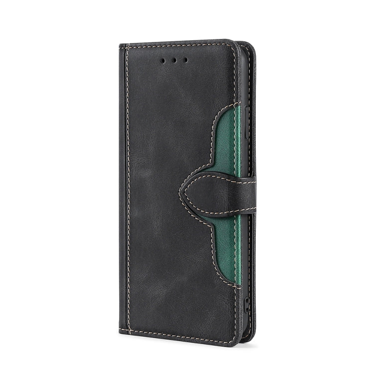 For OPPO Realme 7 Pro Stitching Skin Feel Magnetic Buckle Horizontal Flip PU Leather Case with Holder & Card Slots & Wallet(Black) - Realme Cases by buy2fix | Online Shopping UK | buy2fix