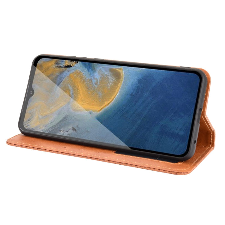 For ZTE Blade A51 Magnetic Buckle Retro Crazy Horse Texture Horizontal Flip Leather Case with Holder & Card Slots & Photo Frame(Brown) - ZTE Cases by buy2fix | Online Shopping UK | buy2fix