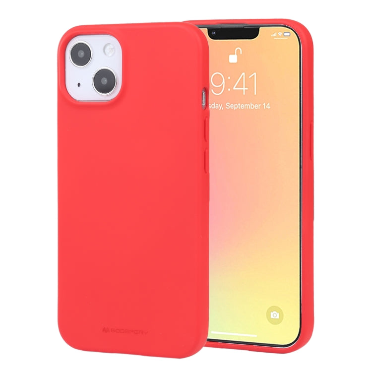 For iPhone 13 GOOSPERY SOFT FEELING Liquid TPU Shockproof Soft Case(Red) - iPhone 13 Cases by GOOSPERY | Online Shopping UK | buy2fix