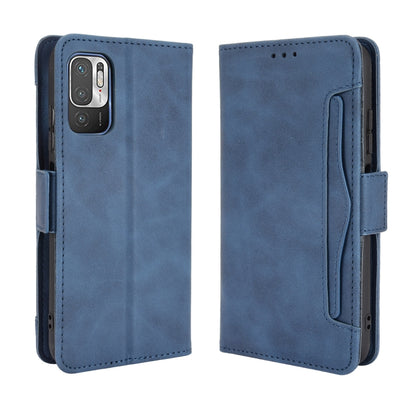 For Xiaomi Redmi Note 10 5G Skin Feel Calf Pattern Horizontal Flip Leather Case with Holder & Card Slots & Photo Frame(Blue) - Xiaomi Cases by buy2fix | Online Shopping UK | buy2fix