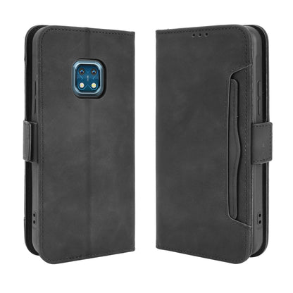 For Nokia XR20 Skin Feel Calf Pattern Horizontal Flip Leather Case with Holder & Card Slots & Photo Frame(Black) - Nokia Cases by buy2fix | Online Shopping UK | buy2fix