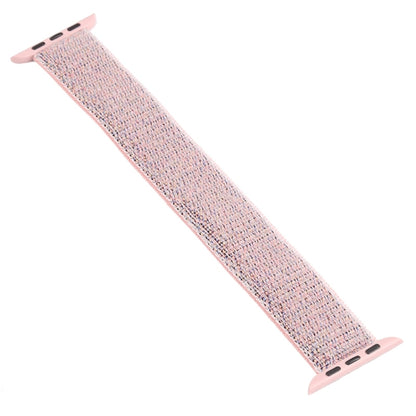 Single Lap Nylon Watch Band, Size: S 145mm For Apple Watch Ultra 49mm&Watch Ultra 2 49mm / Series 9&8&7 45mm / SE 3&SE 2&6&SE&5&4 44mm / 3&2&1 42mm(Sand Pink) - Watch Bands by buy2fix | Online Shopping UK | buy2fix