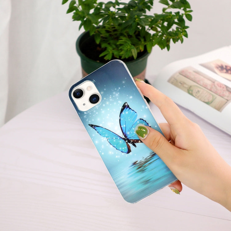 For iPhone 13 Luminous TPU Soft Protective Case(Butterfly) - iPhone 13 Cases by buy2fix | Online Shopping UK | buy2fix